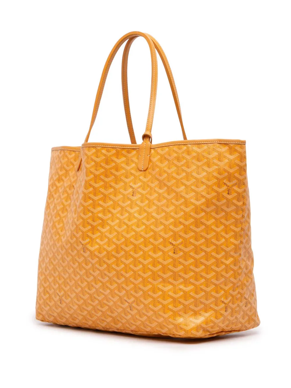 Pre-owned Goyard 2017 Ine Saint Louis Gm Tote Bag In Yellow