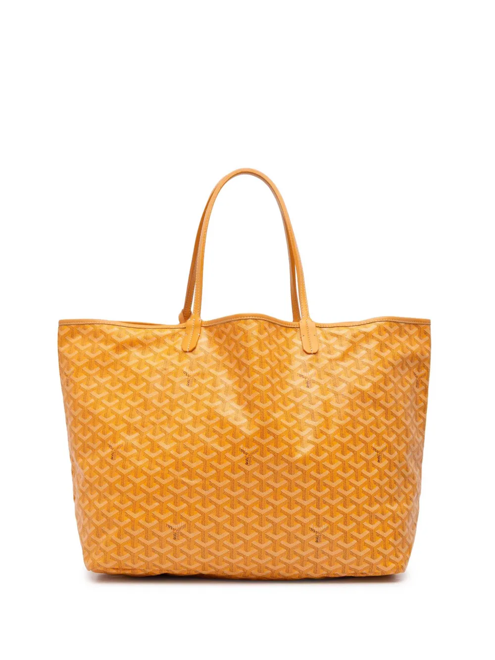 Pre-owned Goyard 2017 Ine Saint Louis Gm Tote Bag In Yellow