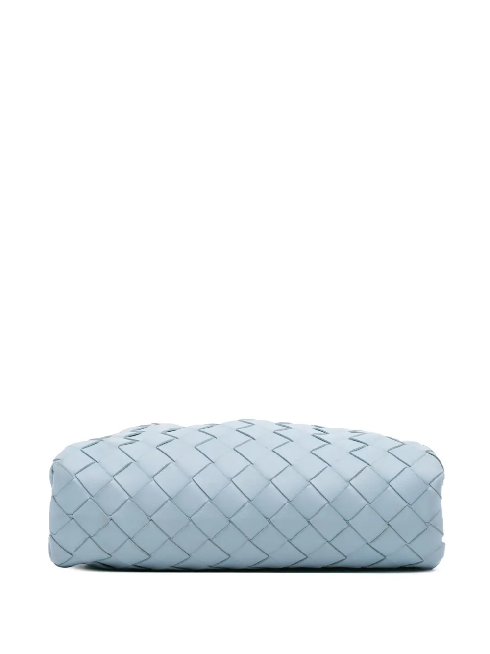 Pre-owned Bottega Veneta 2012-2025 Nappa Intrecciato The Mini Pouch Crossbody Bag In Blue
