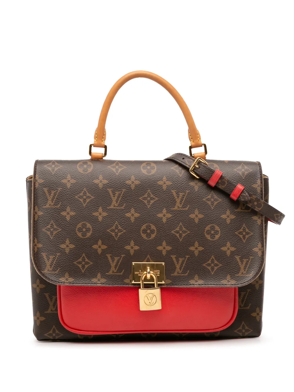 Pre-owned Louis Vuitton 2018 Monogram Marignan Satchel In Brown