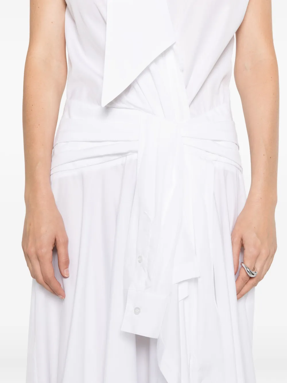 Viktor & Rolf Gedrapeerde wikkeljurk Wit