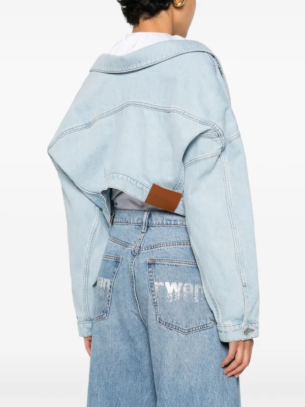 Viktor & Rolf Collared Denim Jacket | Blue | FARFETCH UZ