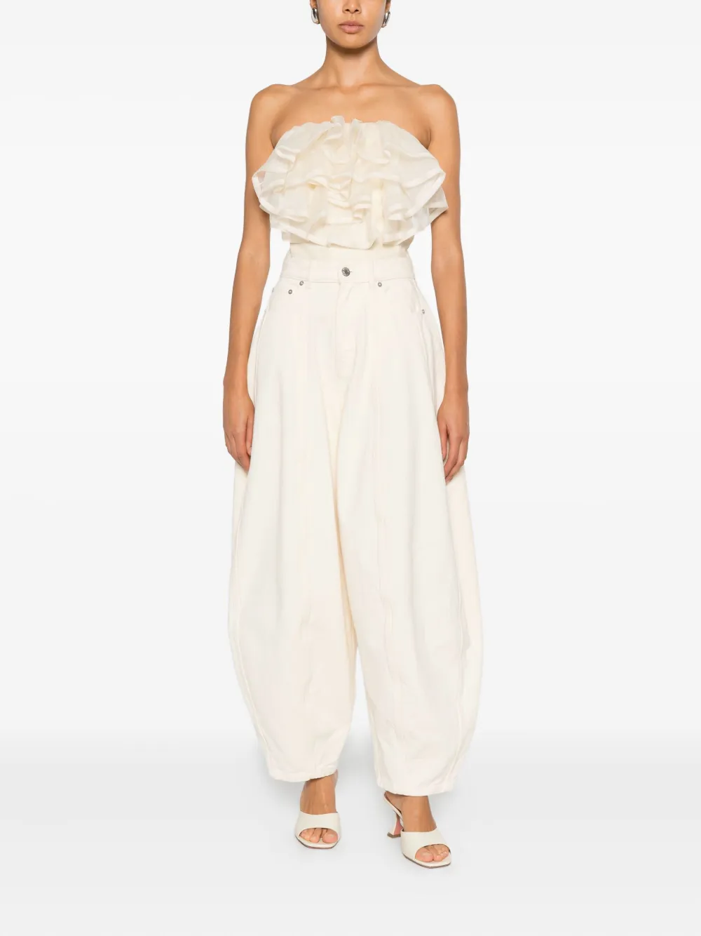 Viktor & Rolf Top met ruches Beige
