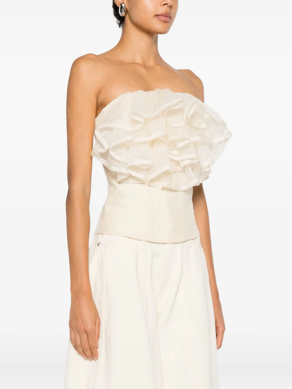 Viktor & Rolf Top met ruches Beige
