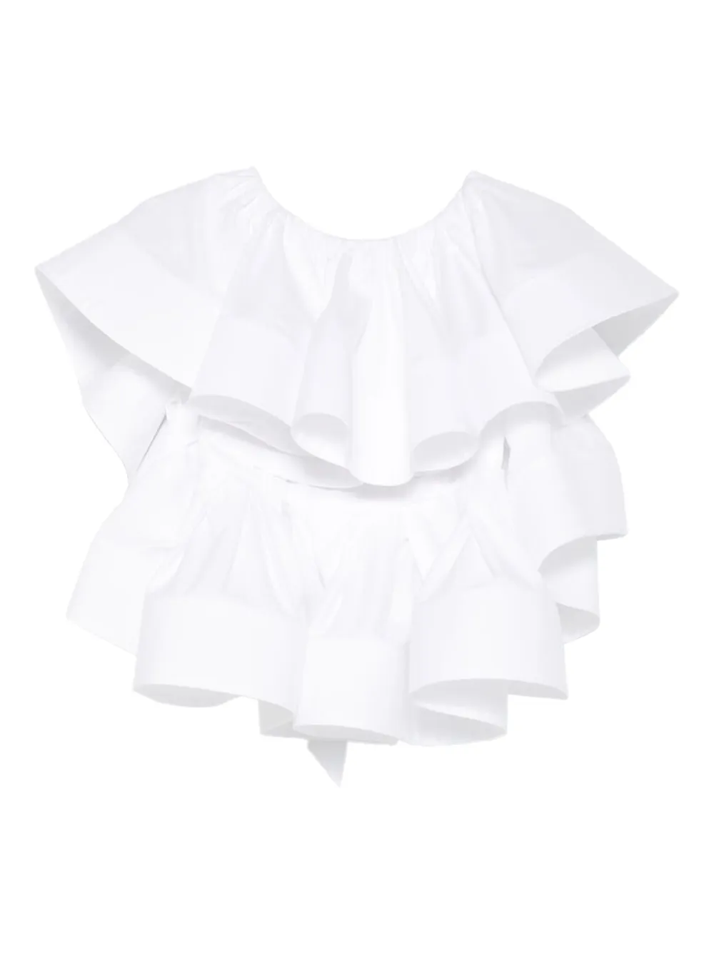 Viktor & Rolf Blusa con ruches - Bianco