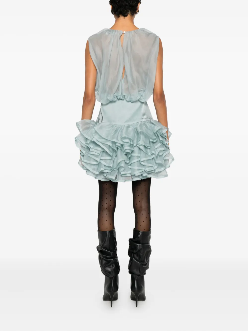 Viktor & Rolf Mini-jurk met ruches Blauw