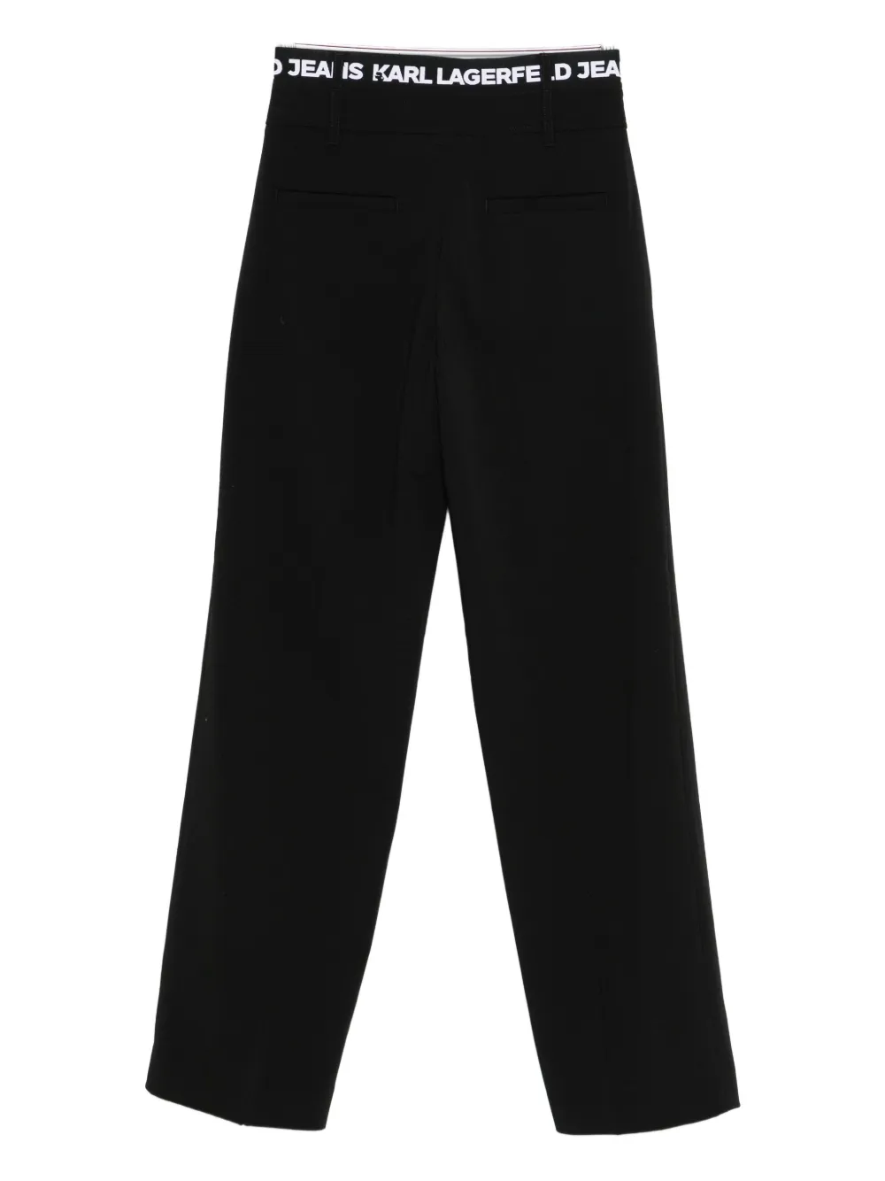 Karl Lagerfeld Jeans logo-waistband trousers - Zwart