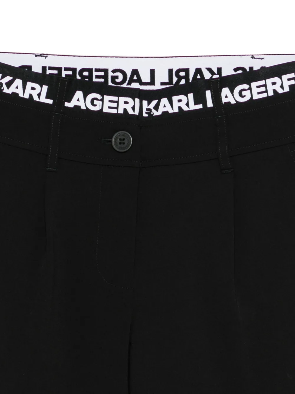 Karl Lagerfeld Jeans Pantalon met logo tailleband Zwart