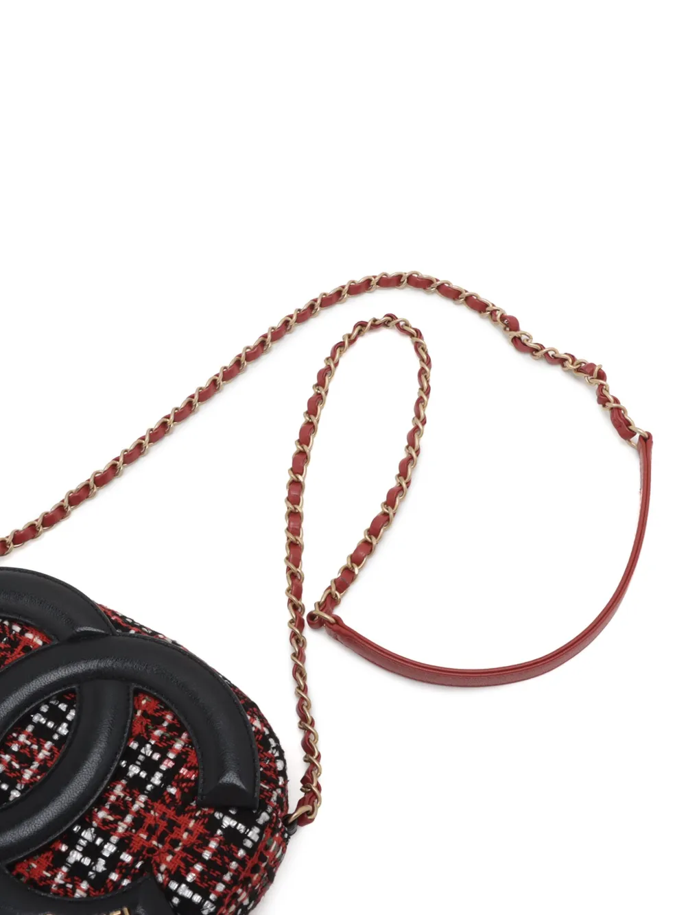 Pre-owned Chanel 2020 Tweed And Lambskin Coco Midnight Camera Bag Crossbody Bag In Multi