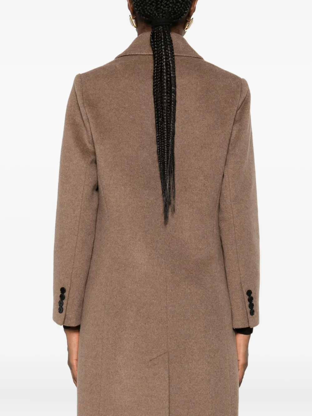 The Curated Collection Double-breasted Coat In Brown