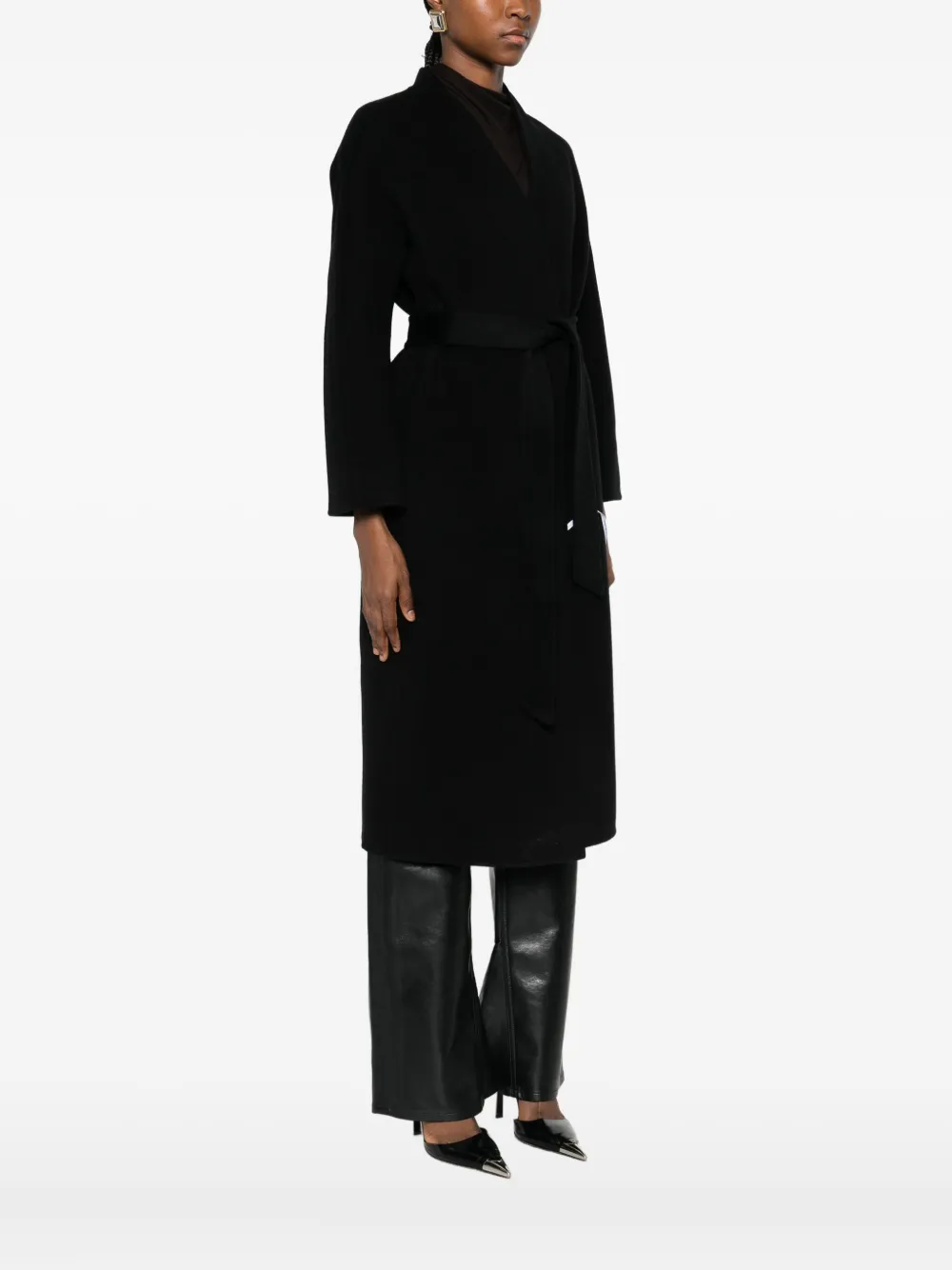 The Curated Collection Modern Coat In Black