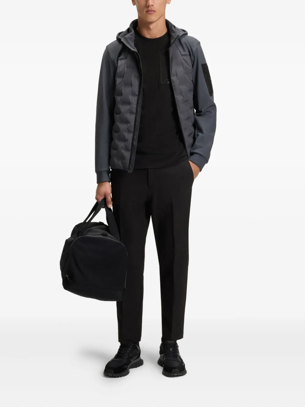 BOSS Tee Urban Tech T-shirt - Zwart