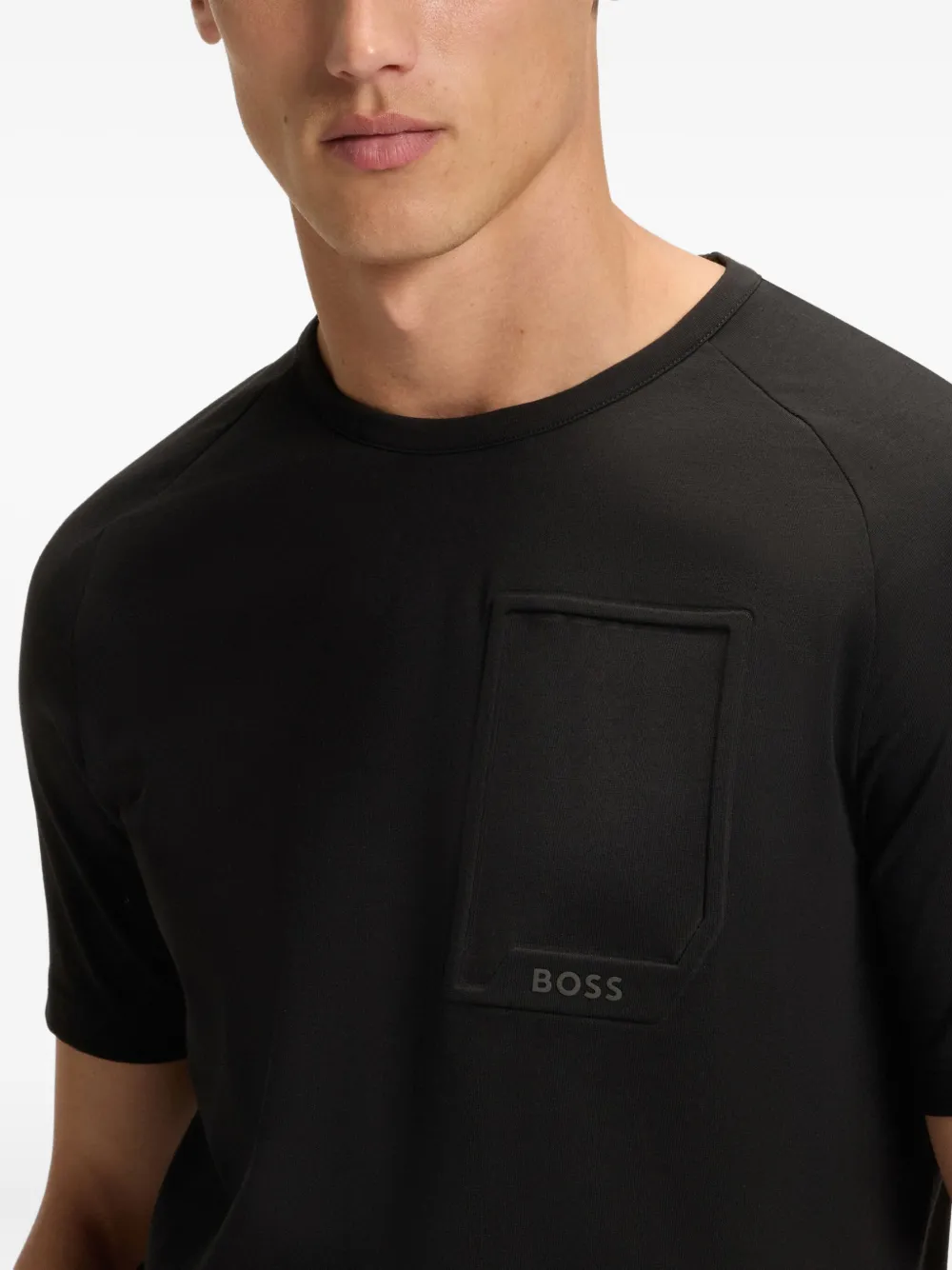 BOSS Tee Urban Tech T-shirt Zwart