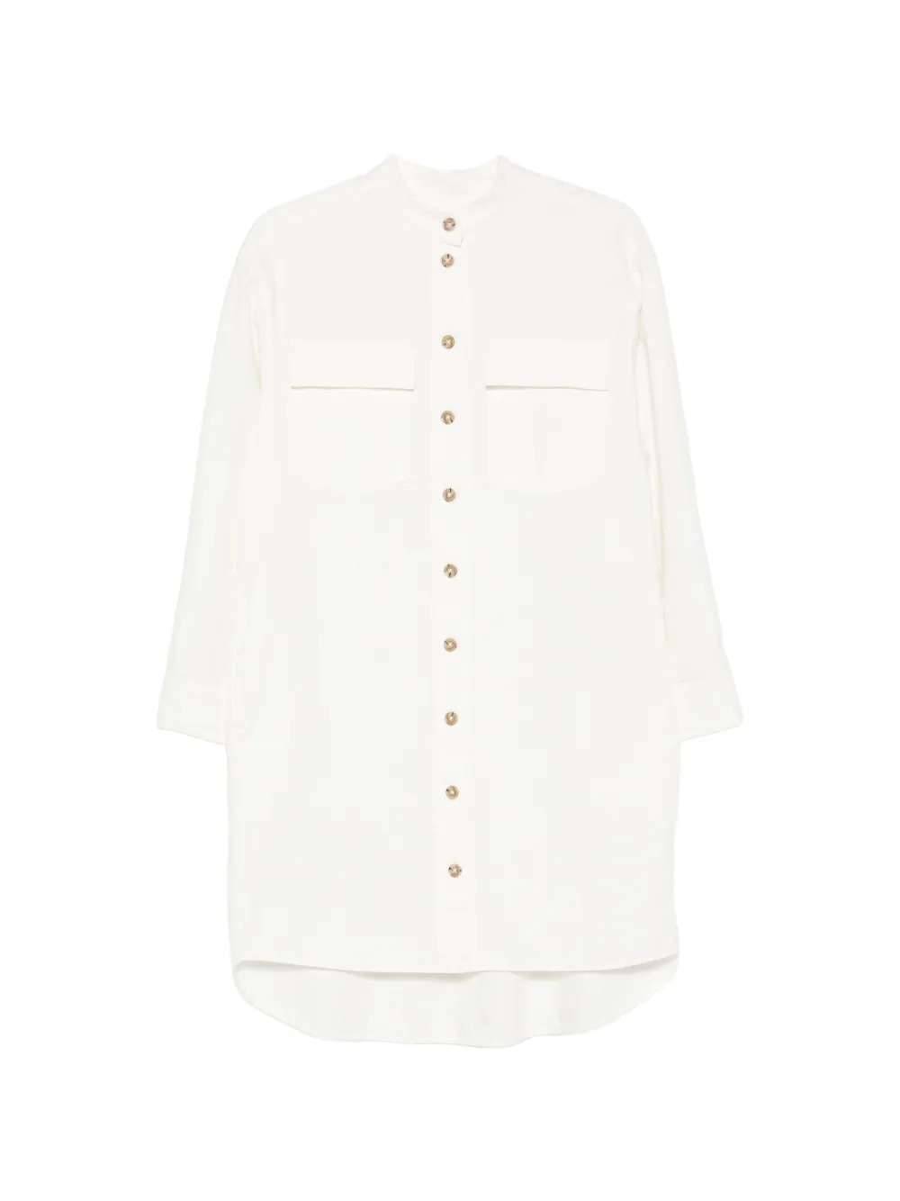 Marc O'Polo button-down chest-pocket mini dress - Bianco