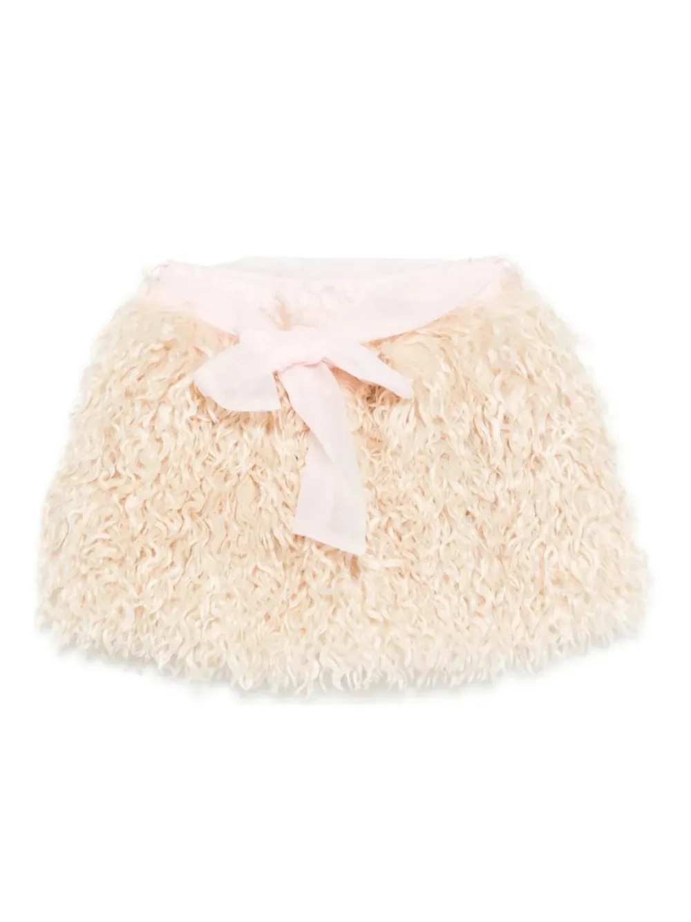 Miss Grant Kids bow-detail skirt - Toni neutri