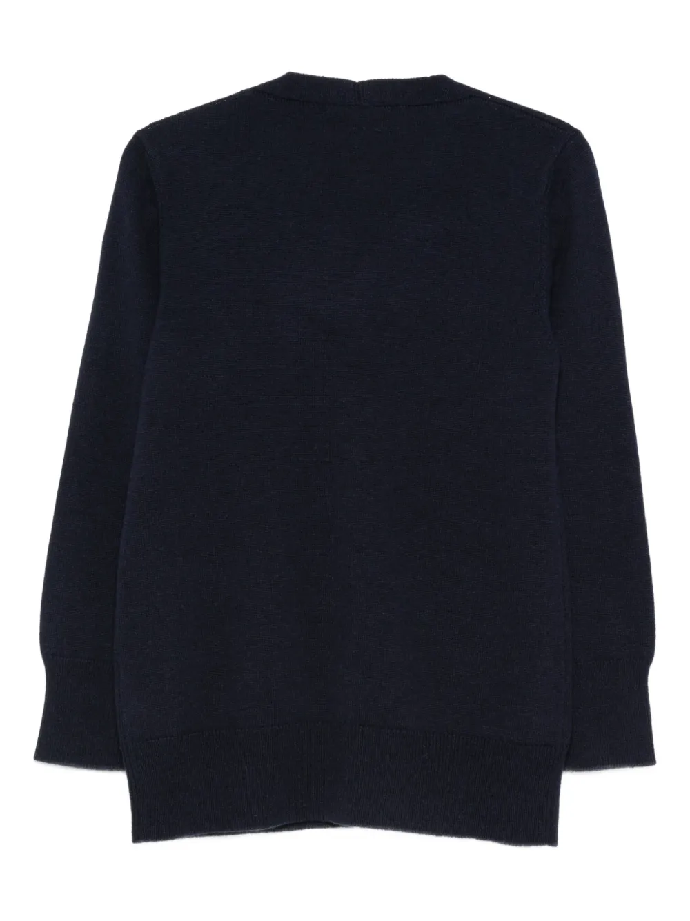 Anne Claire Pocket Button Cardigan In Blue