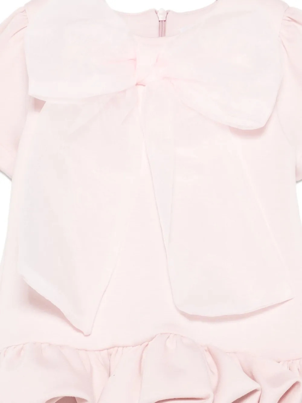 Miss Grant Kids Jurk met ruches en strik Roze