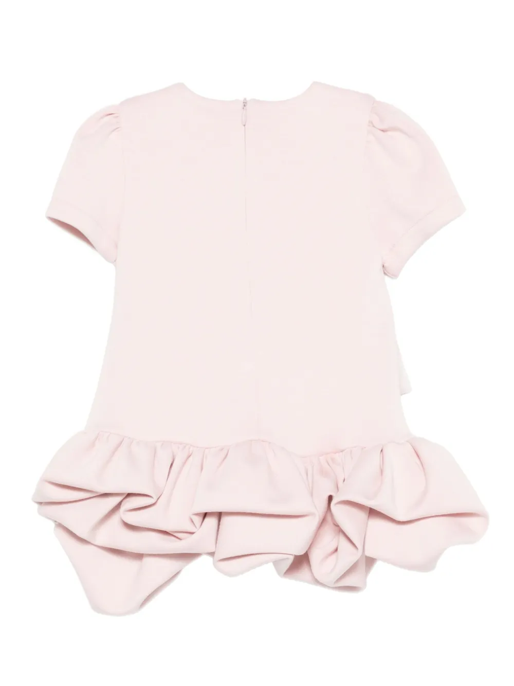 Miss Grant Kids Jurk met ruches en strik Roze