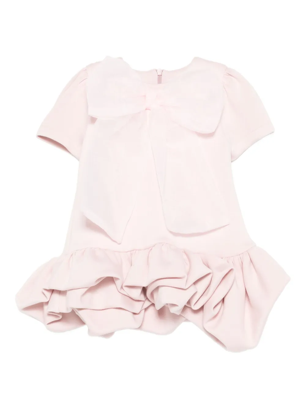 Miss Grant Kids リボン ラッフル ワンピース - ピンク
