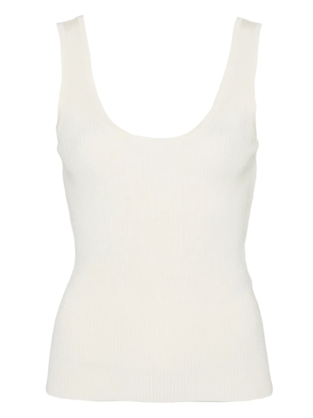 Zimmermann Scoop-neck Ribbed Tank Top In Neutral