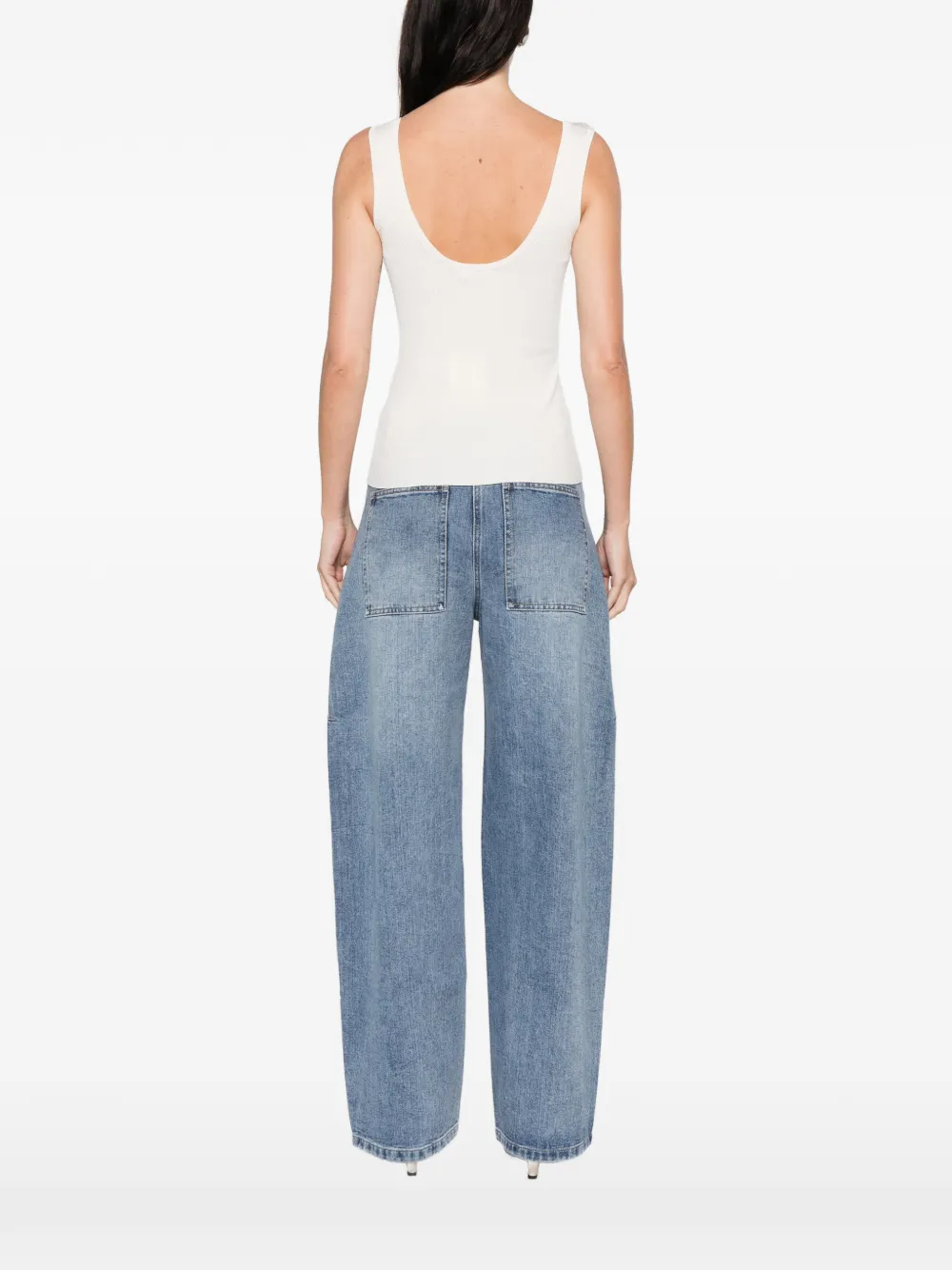 Zimmermann Scoop-neck Ribbed Tank Top In Neutral