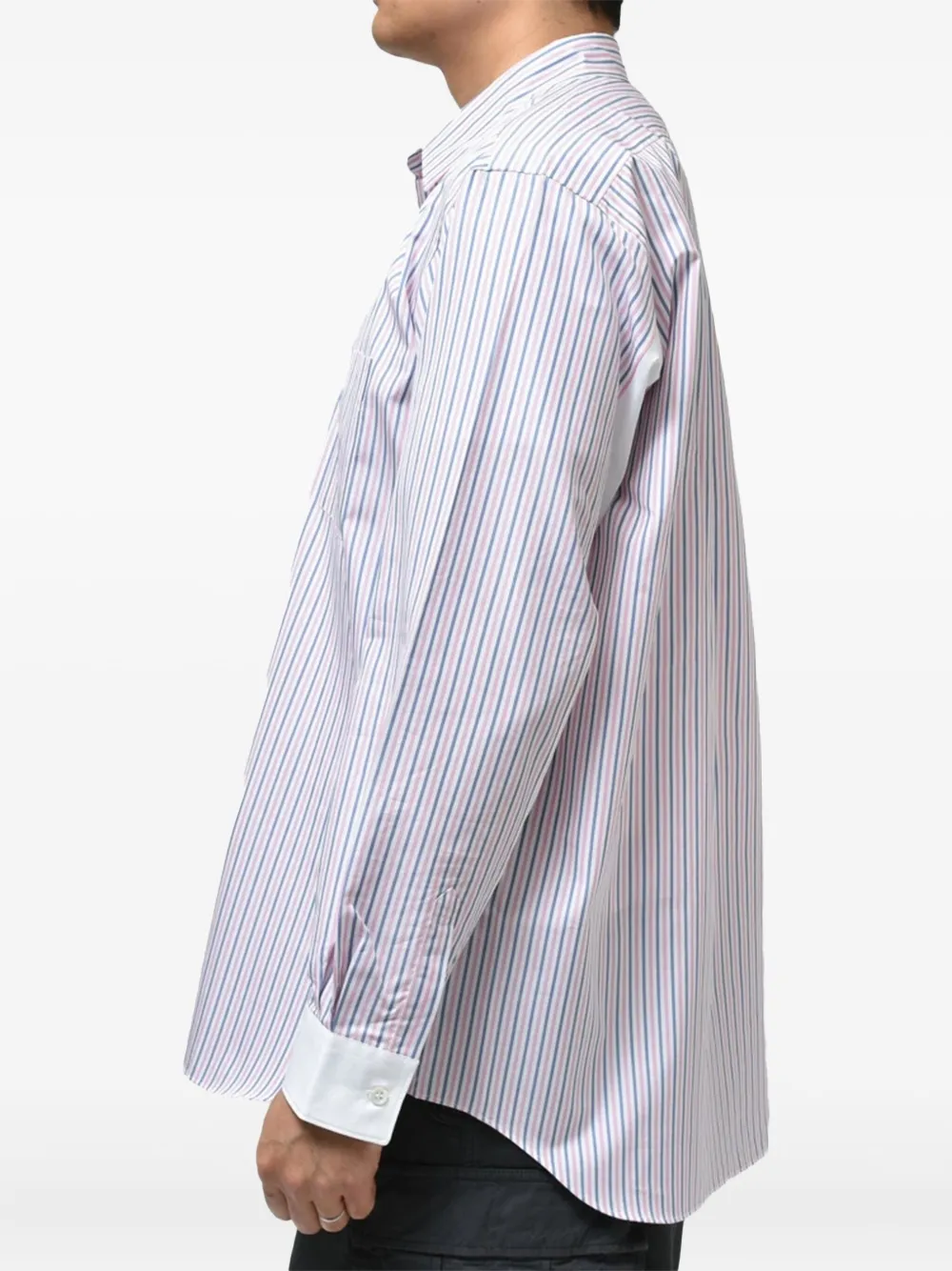 Comme des Garçons Homme striped shirt - Wit