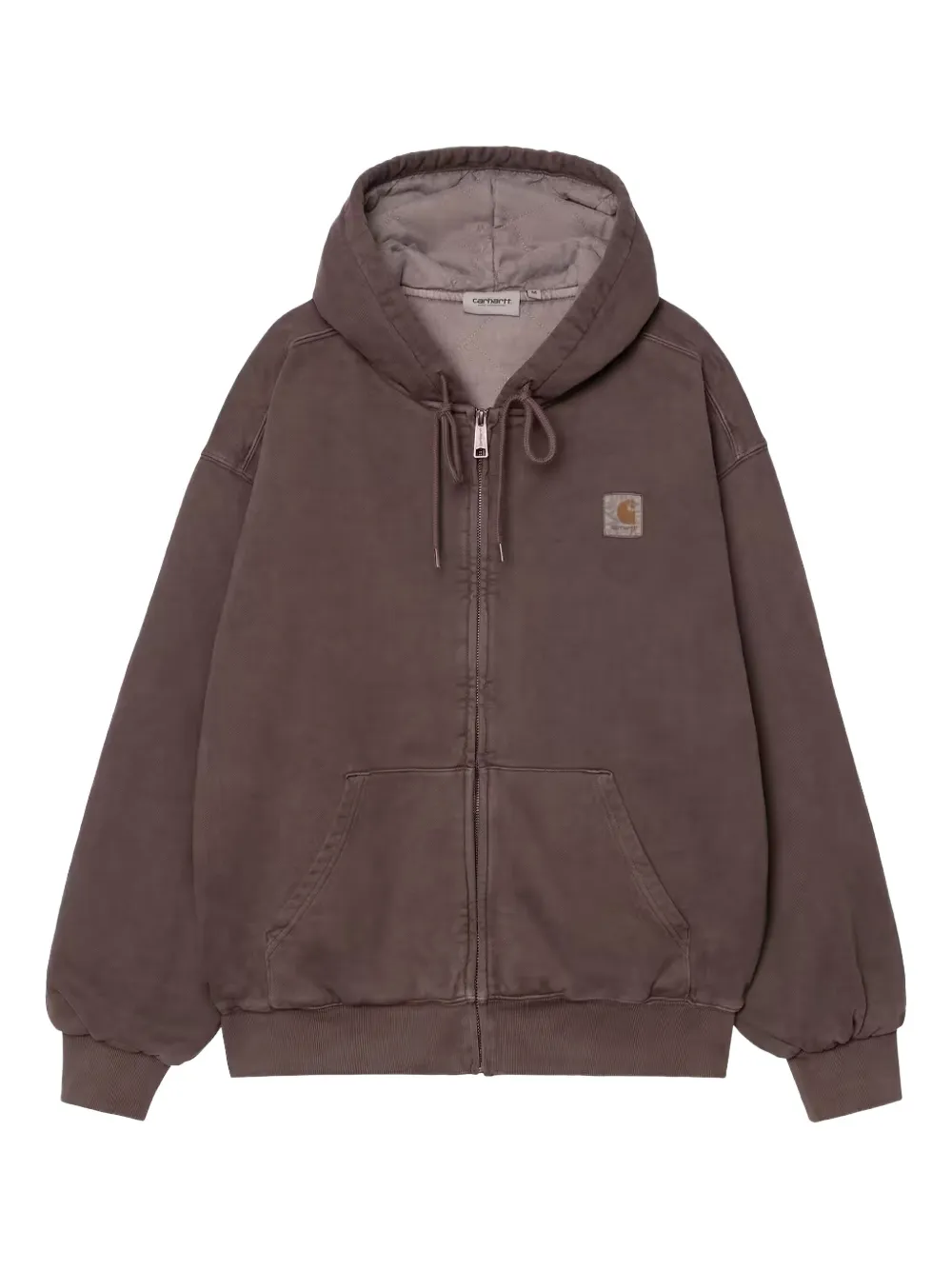 Carhartt Giubbino Hooded Vista Graphite In Brown