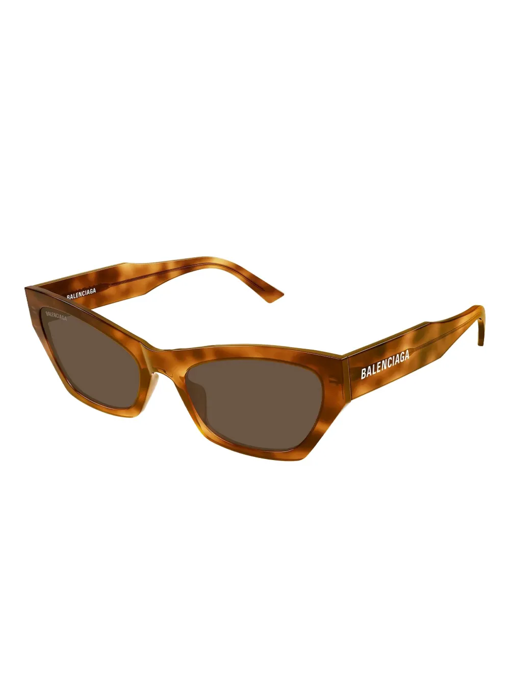 Balenciaga Eyewear Zonnebril met geometrisch montuur - Bruin