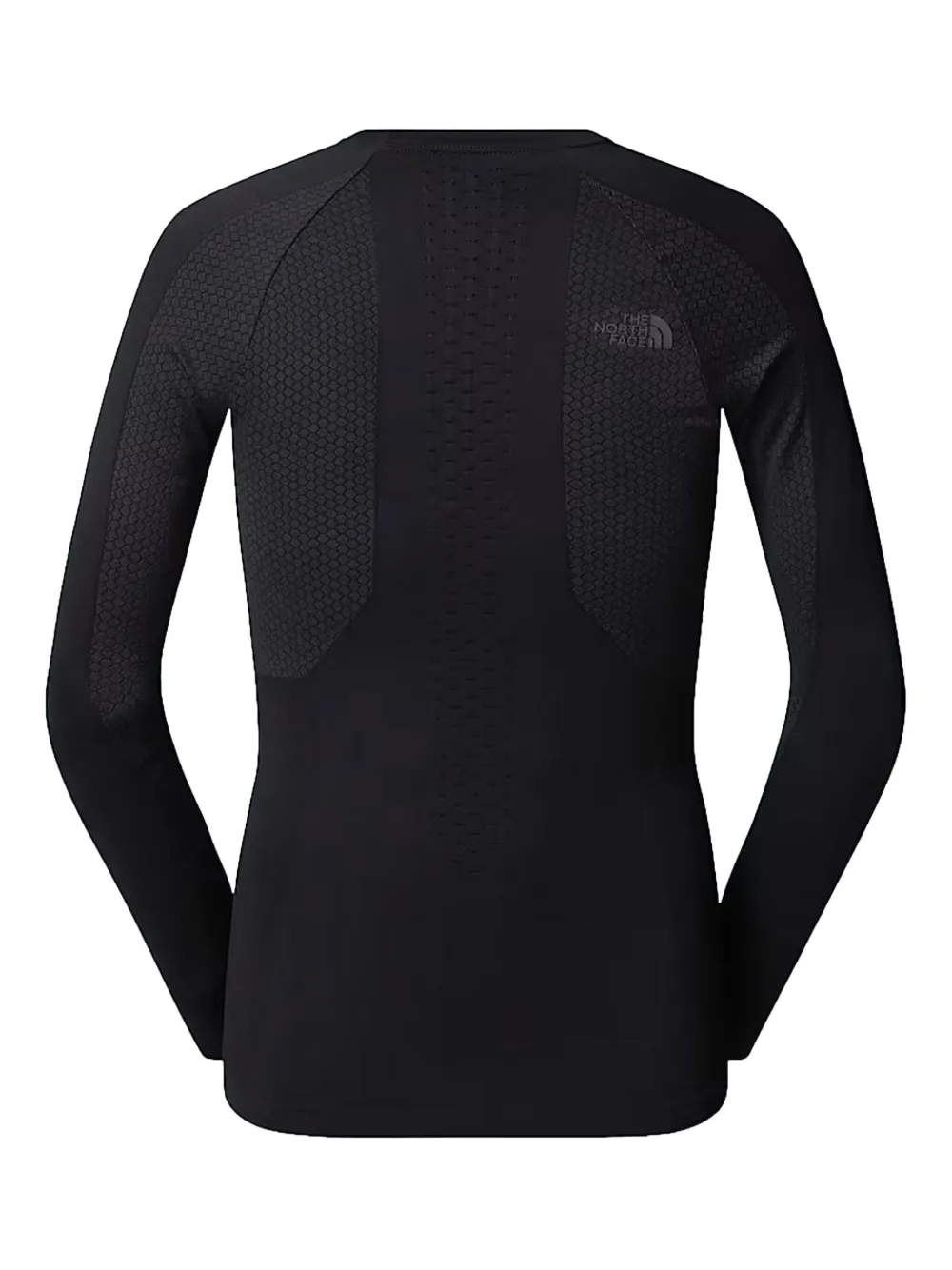The North Face T-shirt met textuur en lange mouwen Zwart
