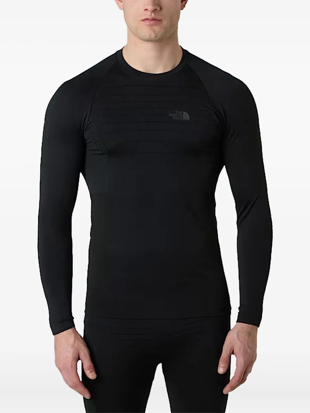 The North Face textured long-sleeve T-shirt - Zwart