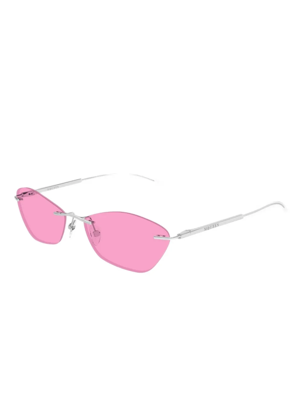 Alexander McQueen rimless geometric sunglasses - Zilver