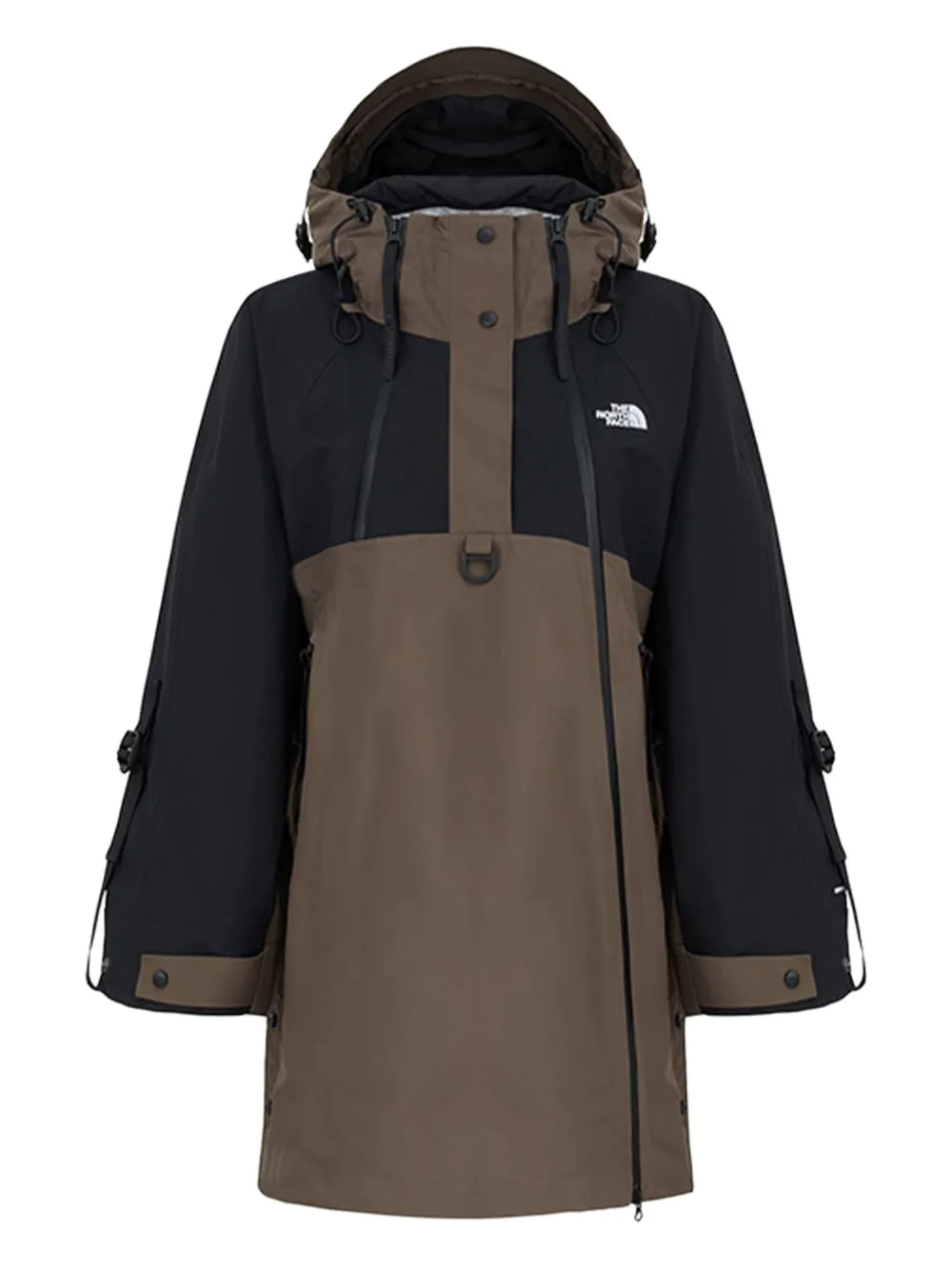 The North Face abrigo estilo capa con paneles y capucha | marrón | Image 1