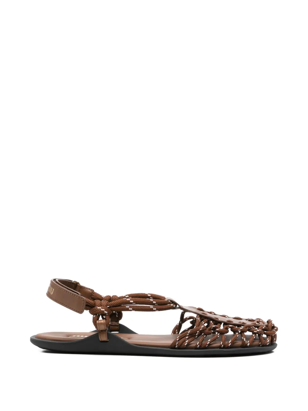 Miu cord flat sandals Bruin