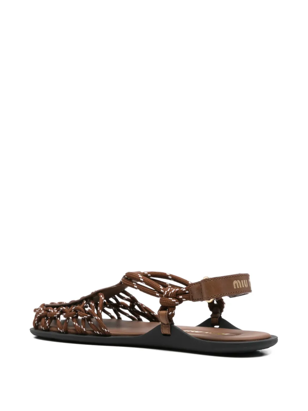 Miu cord flat sandals Bruin