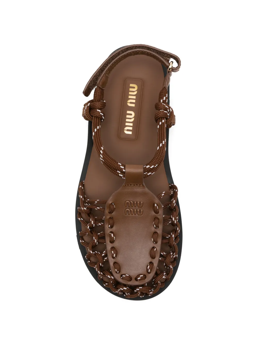 Miu cord flat sandals Bruin