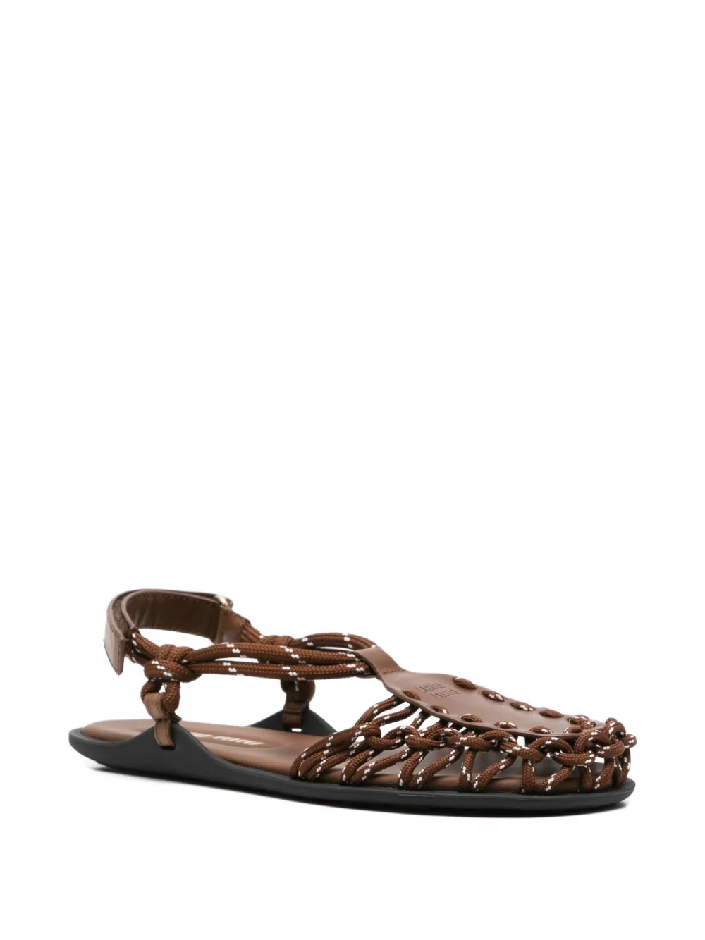 Miu cord flat sandals Bruin