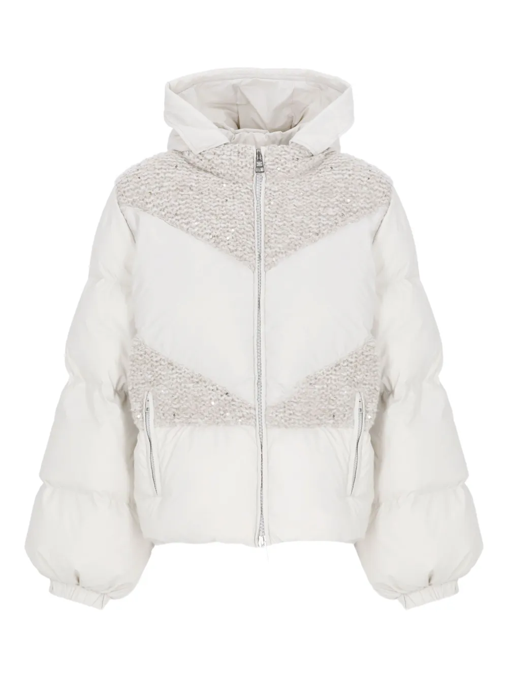 PANICALE chamarra con capucha y panel tejido | neutro | Image 1