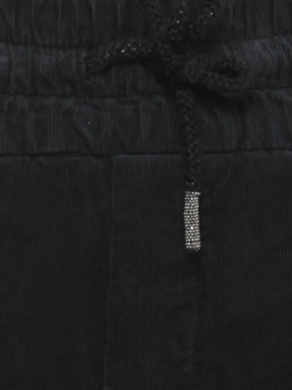 Panicale Drawstring Cotton Trousers In Black