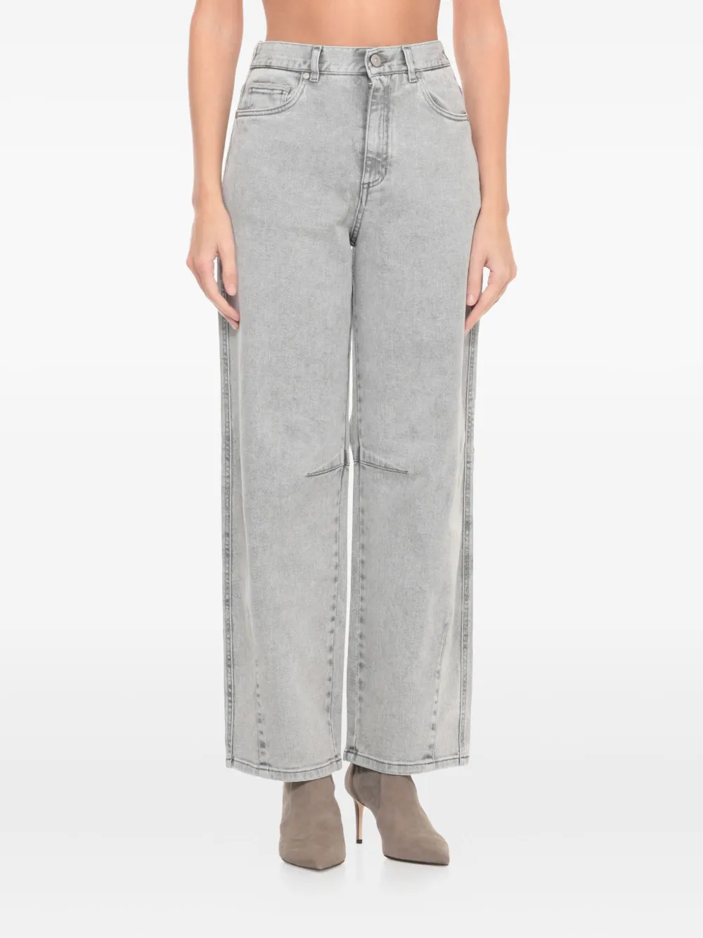 PANICALE paillettes-detail jeans - Grijs