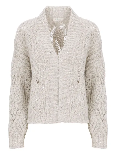 PANICALE cárdigan de tejido flojo con lentejuelas