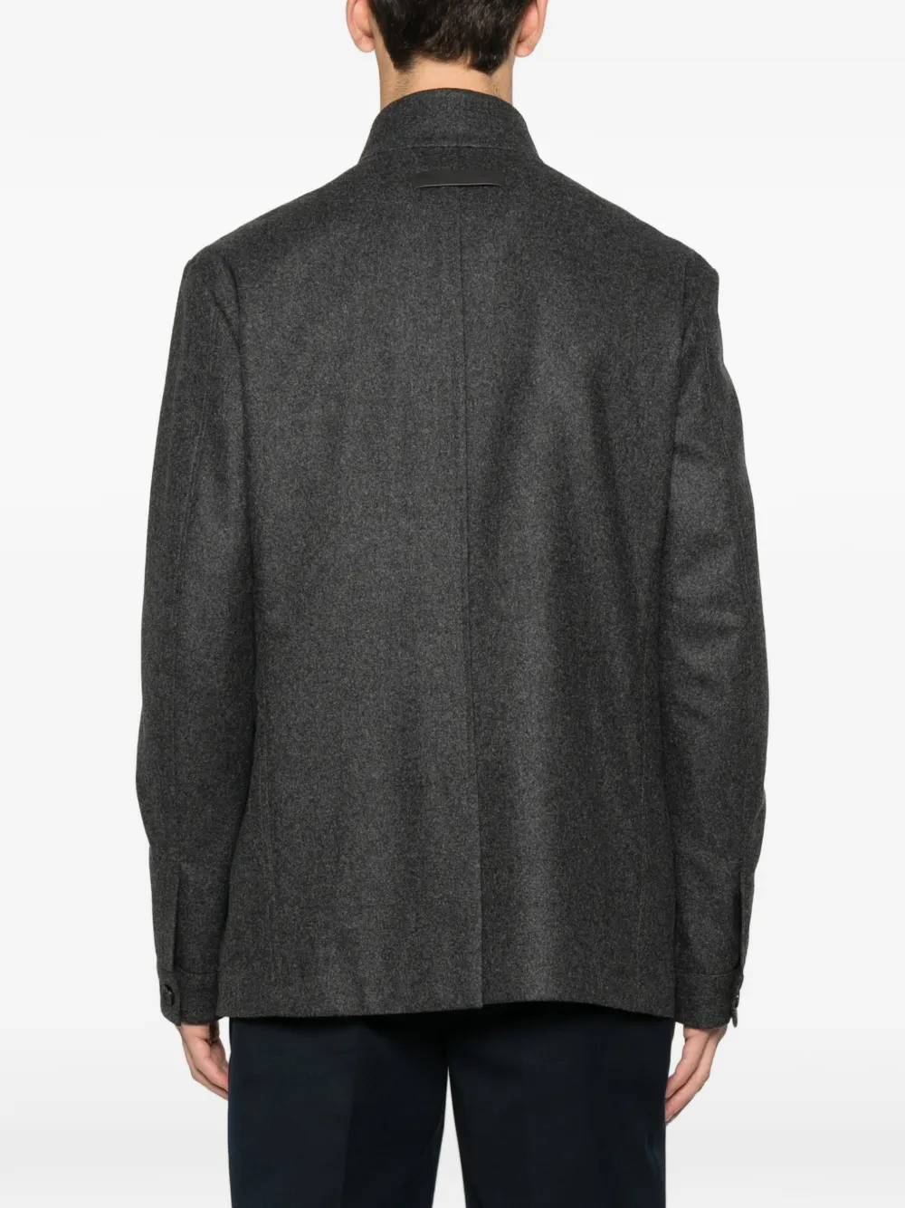 Zegna Button Pockets Jacket Grijs
