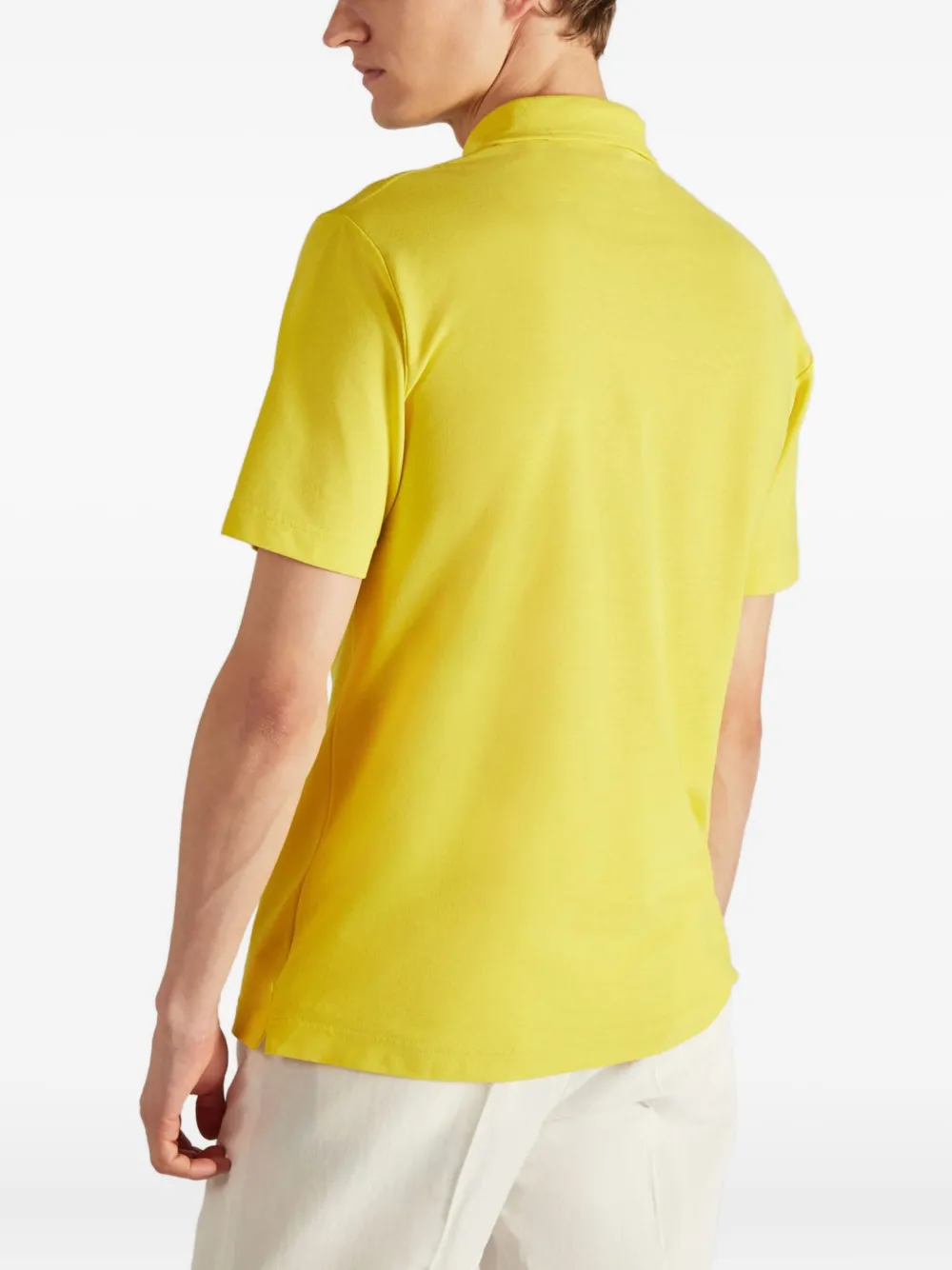 Zanone Poloshirt met knopen Geel