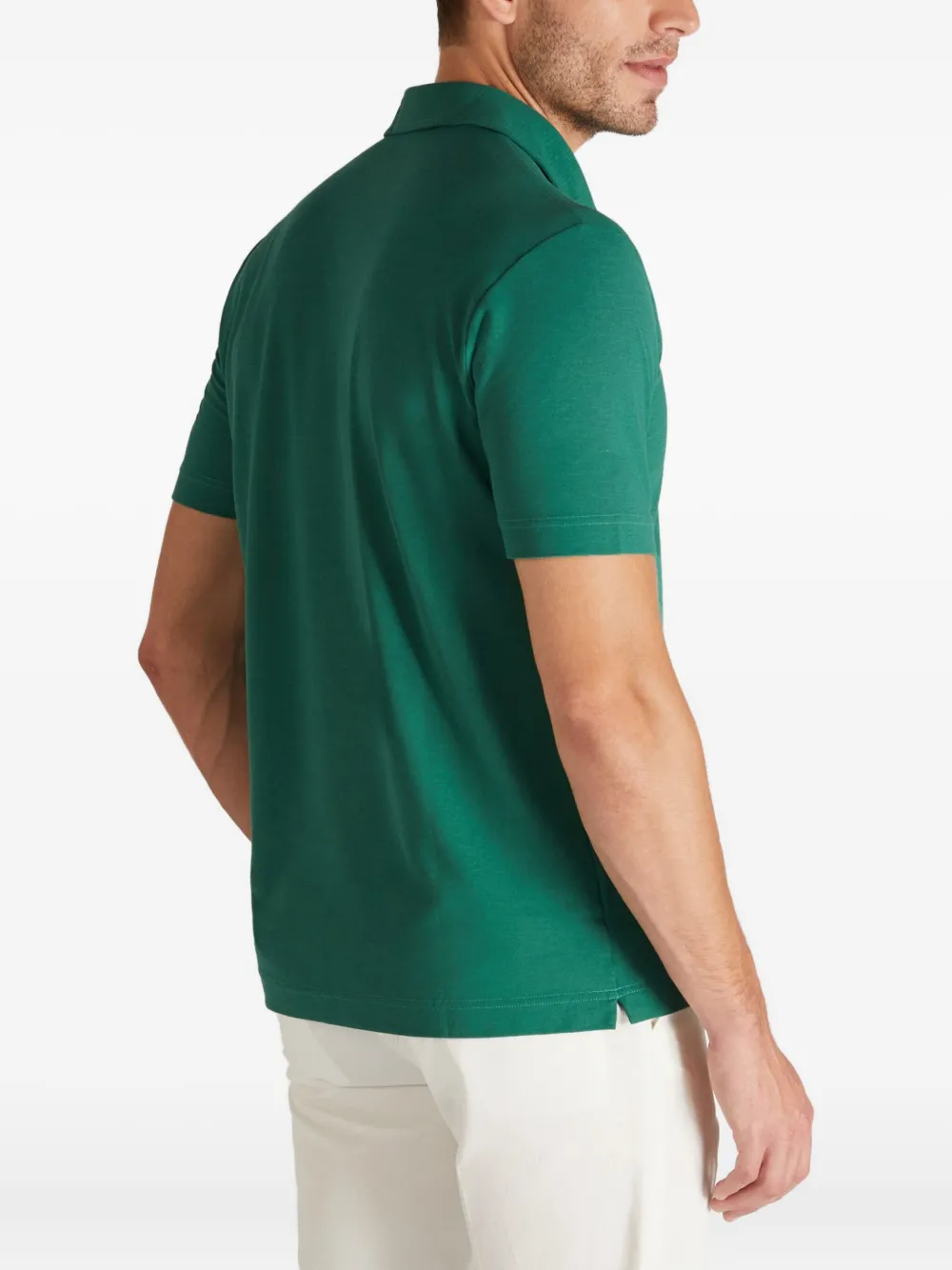 Zanone Poloshirt met knopen Groen