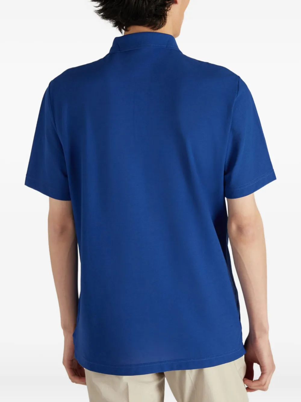 Zanone Poloshirt met knopen Blauw
