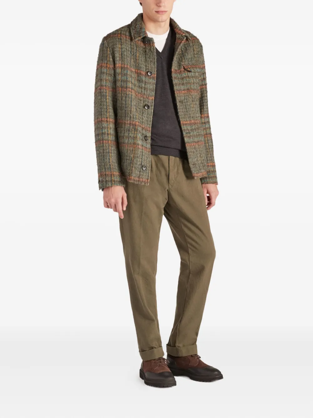 Slowear Trui met V-hals - Grijs