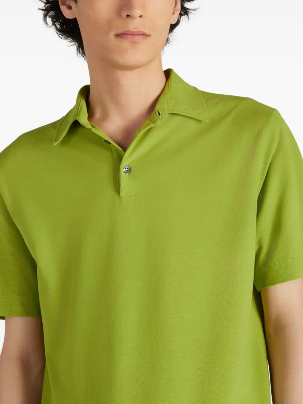 Zanone Poloshirt met korte mouwen Groen