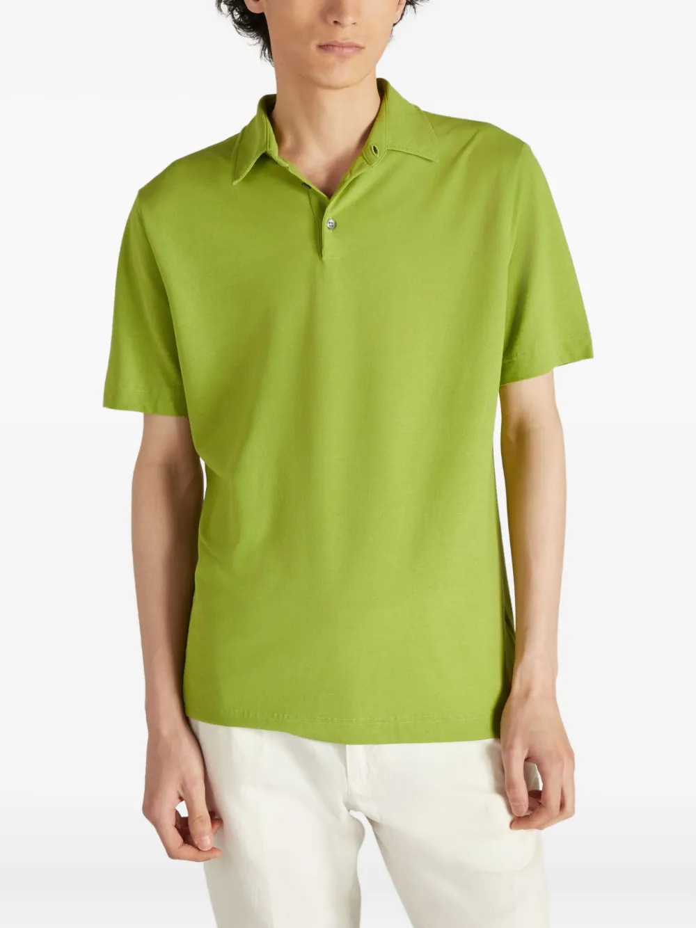Zanone Poloshirt met korte mouwen Groen