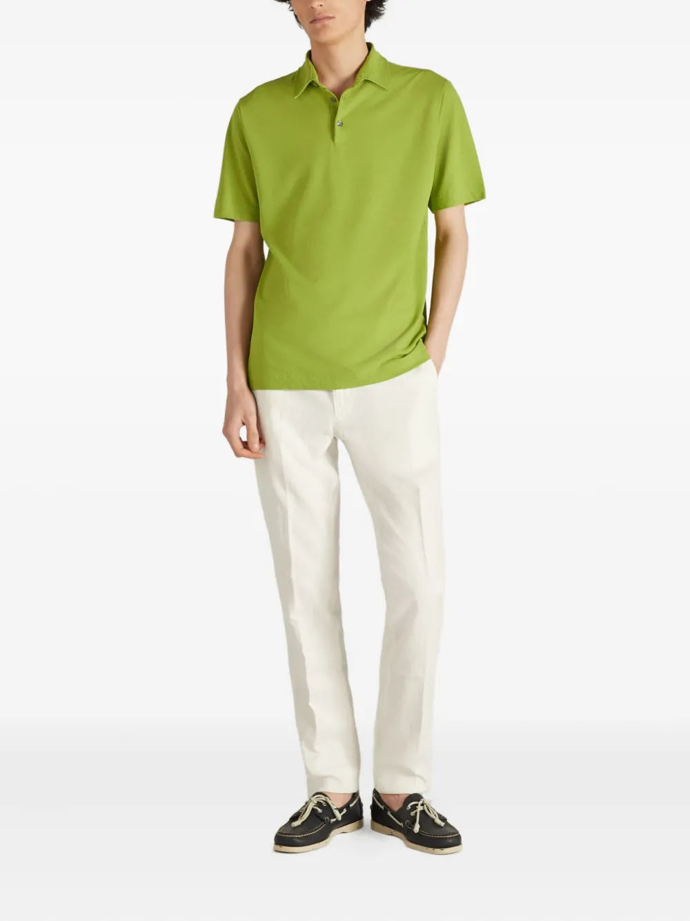 Zanone Poloshirt met korte mouwen - Groen
