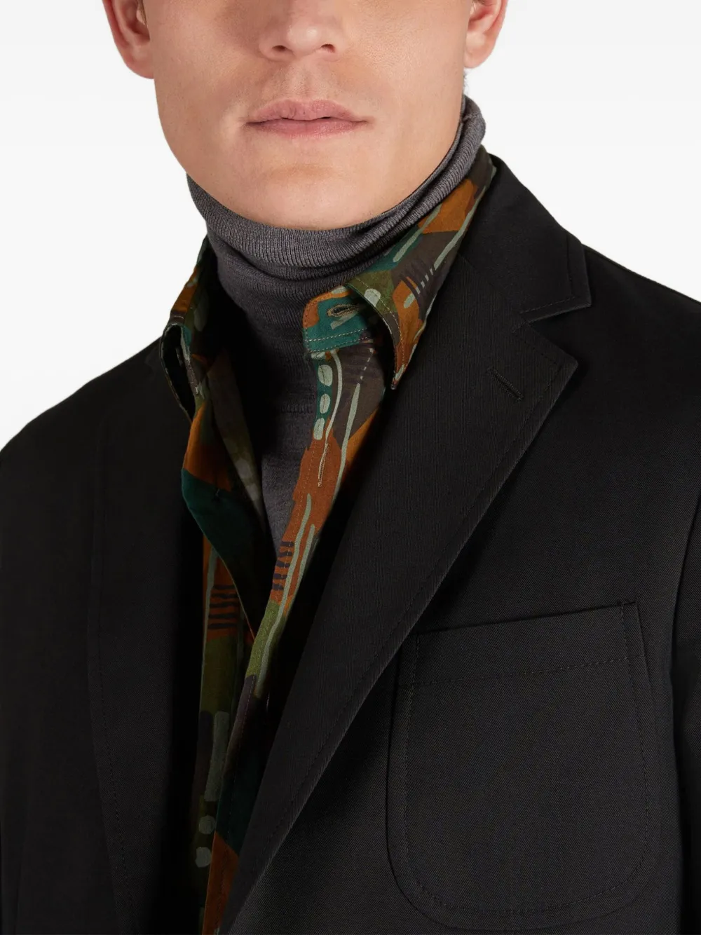 Montedoro Blazer met opgestikte zak Zwart