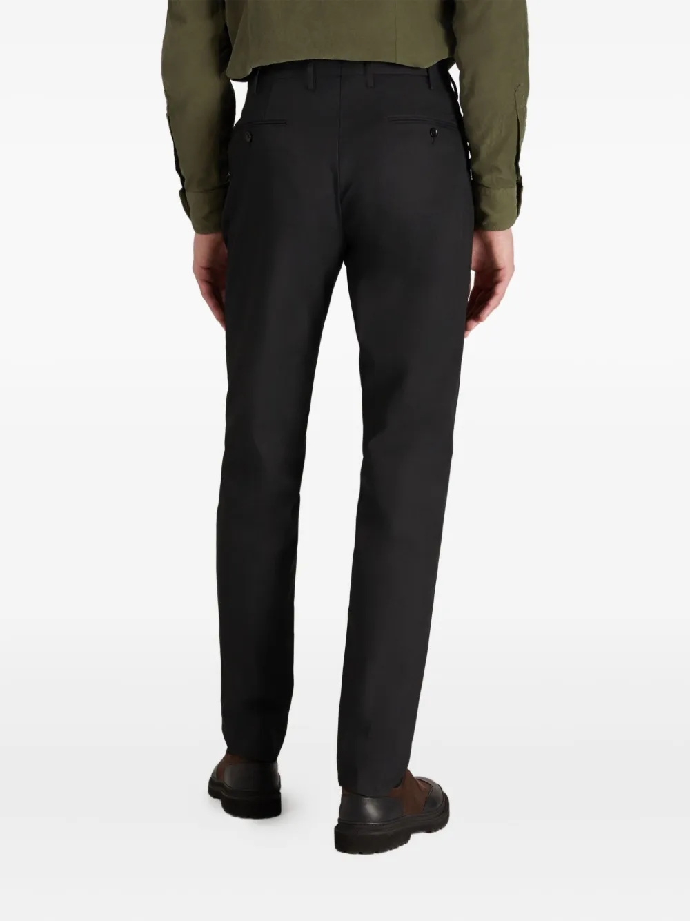 slowear Broek met riemlussen Zwart